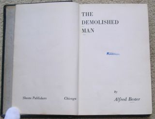 The Demolished Man by Alfred Bester - vintage ‘53 1st Edition - ex - Lib - HC 3