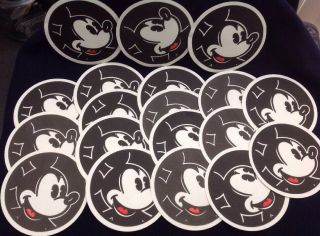 19 Mickey Mouse Head Coasters Thick Paper Coasters - Disney Party Vtg