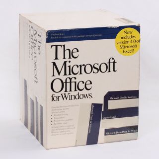 Vintage ‘the Microsoft Office For Windows’ Version 2.  50 (5.  25” Floppy Disks)