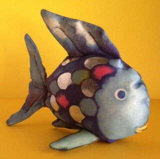 1998 Rainbow Fish 5 " Finger Puppet Plush Marcus Pfister Vintage Book Friend