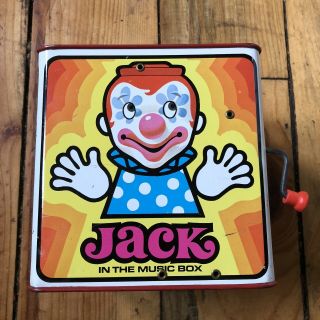Vintage 1971 Mattel Jack - In - The - Box Clown Music Box 4