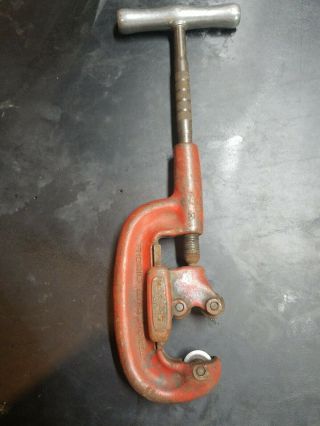 Vintage RIDGID NO 2A HEAVY DUTY PIPE CUTTER TOOL CAST IRON 1/8 