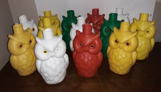 13 Vintage Plastic Blow Mold Owl Replacement Lanterns Camping Lights