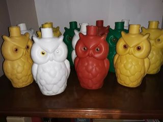 13 Vintage Plastic Blow Mold Owl REPLACEMENT Lanterns Camping Lights 2