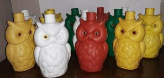 13 Vintage Plastic Blow Mold Owl REPLACEMENT Lanterns Camping Lights 3