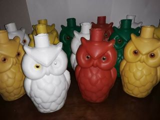 13 Vintage Plastic Blow Mold Owl REPLACEMENT Lanterns Camping Lights 4