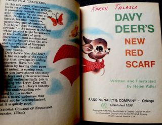 DAVY DEER’S RED SCARF Vintage Children ' s Rand McNally Junior Elf Book 3