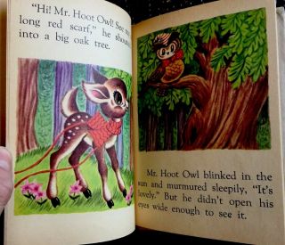 DAVY DEER’S RED SCARF Vintage Children ' s Rand McNally Junior Elf Book 4