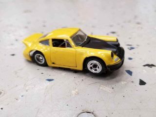 Vintage Tyco Pro Ho Slot Car Yellow Porsche 911 Carrera