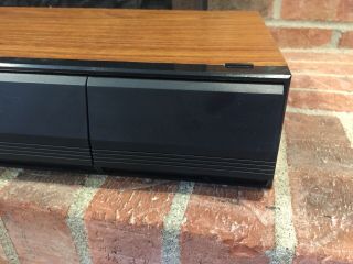 Audio Cassette Wood Grain Storage Cabinet 36 Tape Case w/ Box Vintage 3 Drawer 2