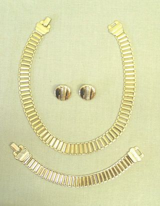 Vintage Parure Set Necklace Bracelet Earrings Emmons Palisades Costume Jewelry