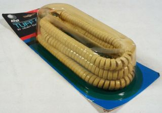 NOS Vintage 1988 AT&T Tuff - Cord 25 - Foot Heavy Duty Handset Telephone IVORY Coil 4