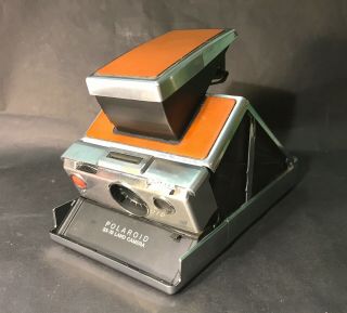 Vintage Polaroid Sx - 70 Land Camera & Leather Case Parts Or Not