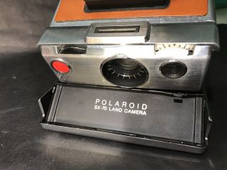 Vintage Polaroid SX - 70 Land Camera & Leather Case Parts or Not 2