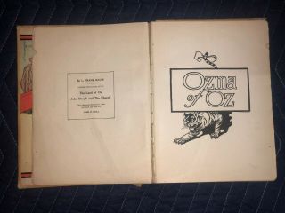 L.  Frank Baum; John Neill [illus] ' Ozma of Oz ' The Reilly Britton Co 1st Ed 1907 6