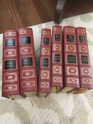 Winston Churchill " The World Crisis " Easton Press Leather 6 Volumes Set