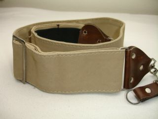 Vintage Tan Camera Neck Strap With Lug Rings Classic Style 2 " Wide 002890