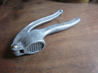 Garlic Press Cast Aluminum Made In Italy Marked With Ppl Logo Vintage Vguc