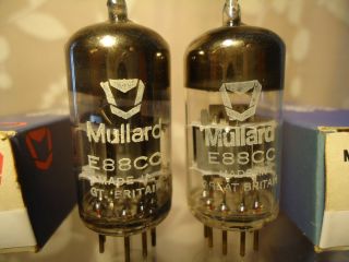Mullard E88cc British Gold Pin Old Stock Boxed Vintage Valves Tubes