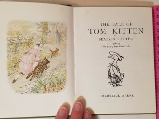 Vintage 1989 The Tale Of Tom Kitten Book by Beatrix Potter/F.  Warne & Company 2