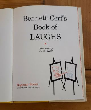 Bennett Cerf ' s Book Of Laughs Beginner Books B - 11 First Edition DJ pc vg,  cond 4