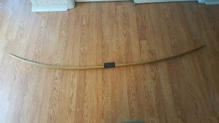 Vintage Wood Long Bow 65 " Unbranded