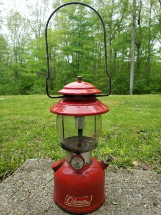 Vintage Coleman Lantern 200a Red Sunshine Of The Night