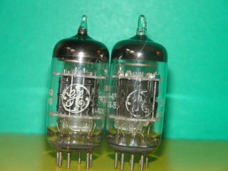 Matched Pair Ge 6072a Black Plates Solid Disc Vacuum Tubes Very Strong Bal 1963