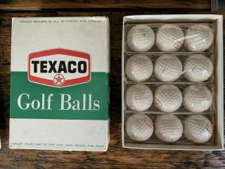 Box Of Vintage Texaco Golf Balls - Dozen
