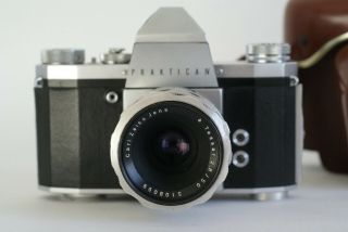 Praktica Iv 35mm Film Camera West Germany With Carl Zeiss Lens,  Case