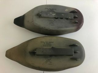 Two Vintage Victor Animal Trap Company of America Mallard Duck Decoys W/ Weights 6