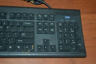 Vintage Black IBM PC Computer Keyboard PS/2 Model KB - 8923 1996 Clicky 14 2