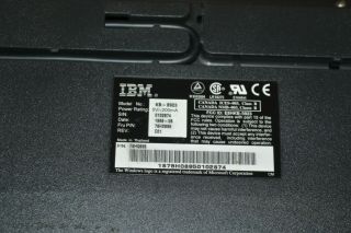 Vintage Black IBM PC Computer Keyboard PS/2 Model KB - 8923 1996 Clicky 14 5