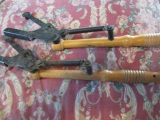 2 Clay Pigeon Thrower Skeet Vintage Automatic Hand Trap Usa