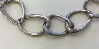 Vintage Sterling Silver 925 Chunky Link Bracelet 7.  5 
