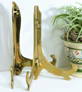 Vtg/brass/metal/table Top/easels/folding Display Stands/mid Century Modern/ 2