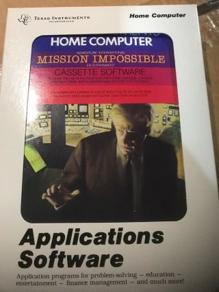 Minty Nos TI99 - 4a Home Computer Mission Impossible Cassette Rare PHT 6047 2