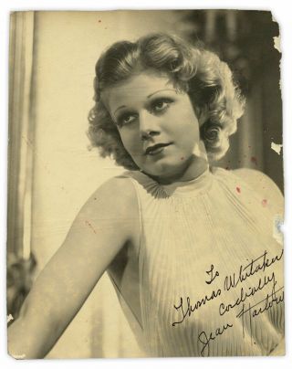 Vintage 1936 Mama Jean Signed Photo Stunning & Jean Harlow Autograph