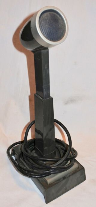 Vintage Shure 444 ? Desktop Ham Or Cb Base Radio Mic Microphone With 2 Pin Plug