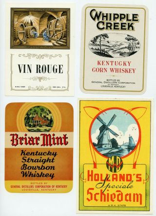 36 Assorted Liquor Wine Soda Food Labels Vintage 1940 