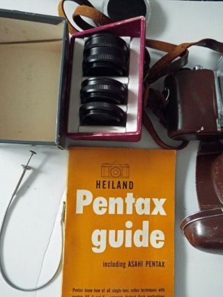 Honeywell Heiland Pentax h2 No.  225928 Camera 1:2 55 mm,  Ext Set & 135 mm,  Flash 3