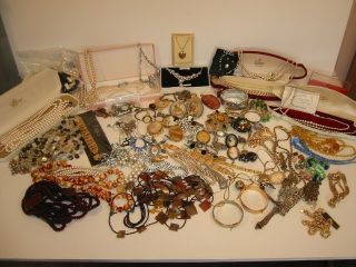 Large Selection Vintage/new Costume Jewellery