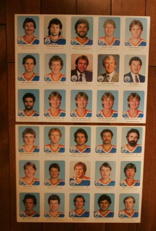 1982 - 83 Edmonton Oilers Red Rooster Set Gretzky,  Messier,  Kurri Vintage Nhl