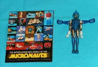 Vintage Mego Micronauts Complete Blue Space Glider With Brochure