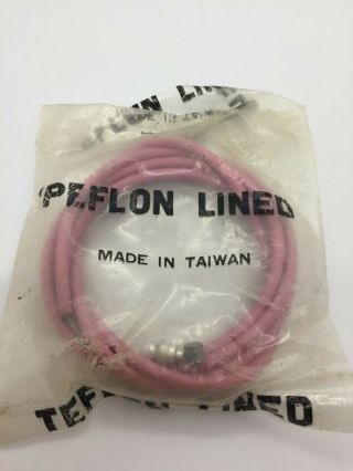 BMX Old School Vintage NOS Pink Tpeflon Lined Brake Cable 3