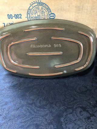 Vintage Frankoma Pottery Serving Platter 5QS - Woodland Moss - 14 