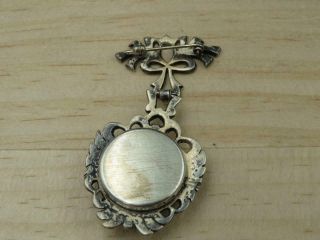 Vintage Art Deco Sterling Silver Marcasite Mourning Jewelry Pin/Brooch 3