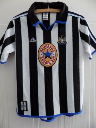 1999 Adidas Newcastle United Fc Football Soccer Jersey Shirt Home Retro Vintage