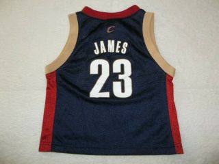 Vintage Lebron James 23 Cleveland Cavaliers Adidas Basketball Jersey Toddler 2t