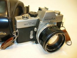 Minolta Srt101 35mm Slr Camera W/ 58mm Lens,  Case